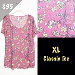 NWT LuLaRoe XL Classic Tee Soft Floral